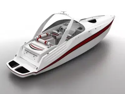 Watercraft Open Yacht 3D Model 3D model