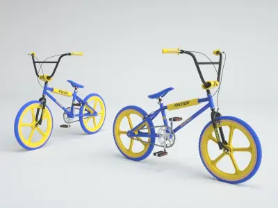 1980s Raleigh Burner BMX Bicycle 3D model