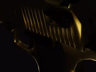 Desert Eagle Low-poly 3D model 5