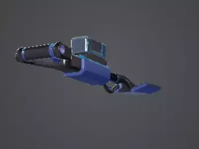 Sci-Fi Powered Tactical Shovel Low-poly 3D model