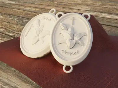 Saint Joseph medal 3D print model