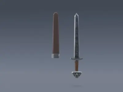 swords viking pack low poly game ready Low-poly 3D model