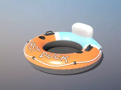 Inflatable Water Wheel  Low-poly 3D model