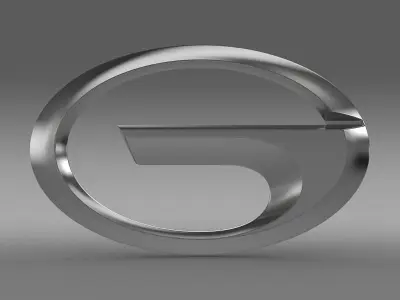 gac logo 3D model by Sergey
