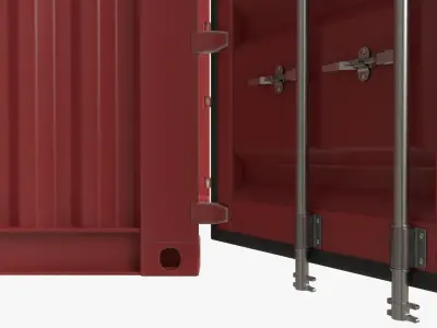 Shipping Container Dry 20-foot Open 3D model