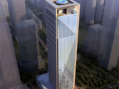 3Dmax fashion city commercial square building 382 3D model