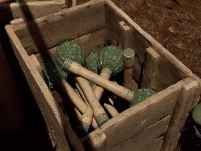 Frag Stick Grenade 3D model