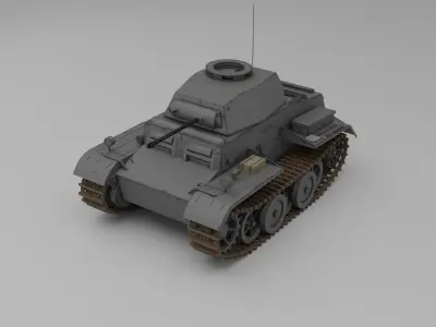 PzKpfw II Ausf J German light tank Free 3D model