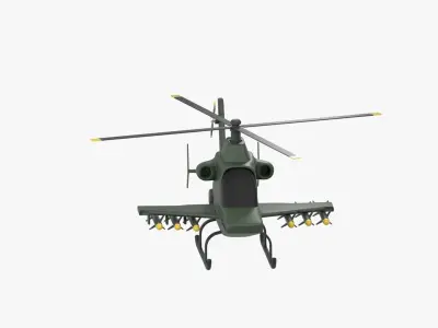 Army Chopper 3D Illustration 3D model
