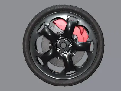 Car Wheel Low-poly 3D model from CGTrader