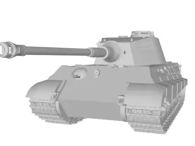 Konigstiger henscel Turret 3D 3D model
