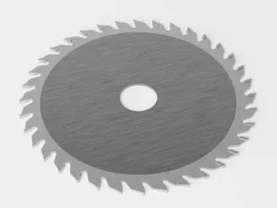 Circular Saw Blade Low-poly 3D model
