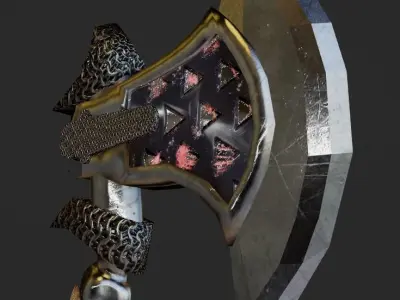 Axe Decorative Free low-poly 3D model