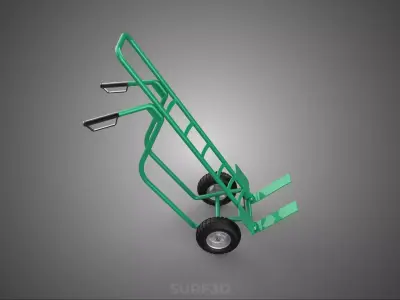 GREEN HAND TRUCK BAG HANDTRUCK TROLLEY FORK CART LIFTING DOLLY 2 3D model