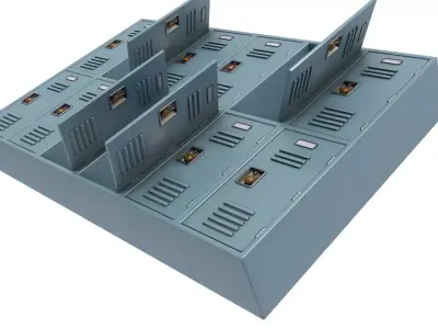 Sports Gym Locker 3D model