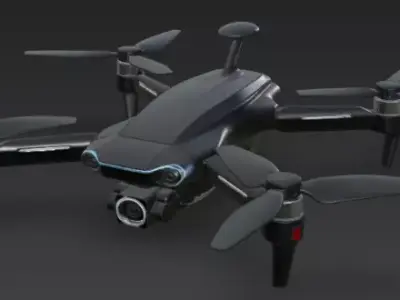 Drone 3D Model for Aerial Projects Games 3D model