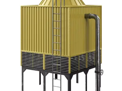 Roof top cooling unit 3D model