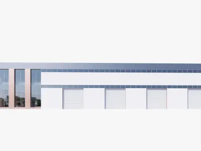 Industrial Warehouse Low-poly 3D model by memar-allahyarov