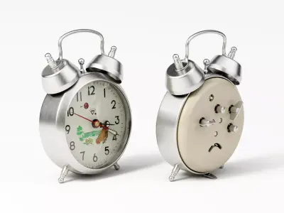 Pecking Chicken Wind Up Alarm Clock 3D model