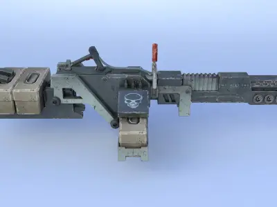 machinegun futuristic weapon 3D model