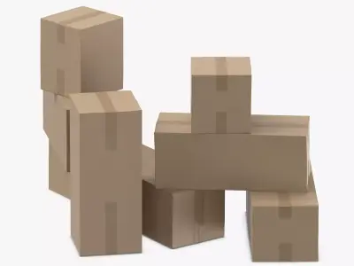 Cardboard Boxes 3D model