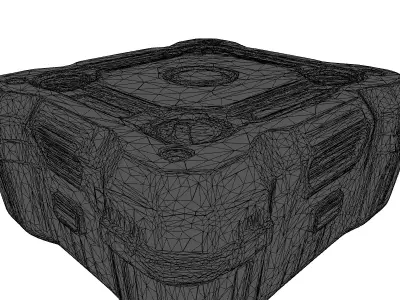 SciFi Cargo Crate Game Asset 3D model