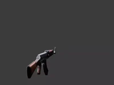 AK47 GUN WEAPON Low-poly 3D model