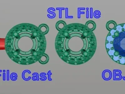 Dainty Round Halo Pendant 5mm 3D print model