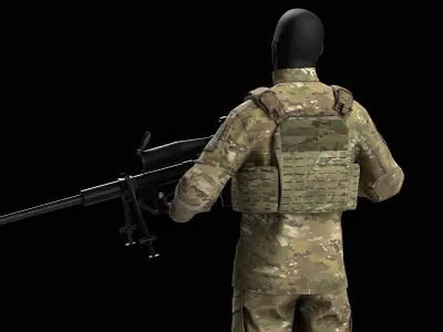 Crye Precision G4 Combat Pants and Field Shirt Low-poly 3D model