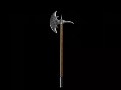 Medieval Battle Axe Sculpt 3D model