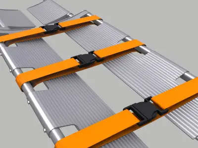 Scoop Stretcher Low Poly Low-poly 3D model