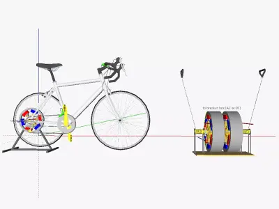 Human powered electricity generators 3D model