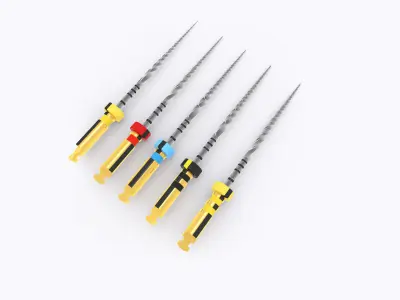 3D ENDODONTIC FILES SET Low-poly 3D model