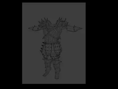 Spike Armor  Low Poly Low-poly 3D model
