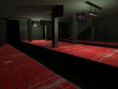 Metro Station Low-poly 3D model get