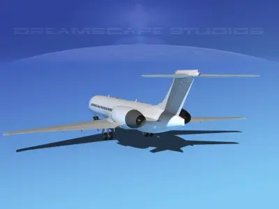 Boeing 717-200 Unmarked 3 3D model