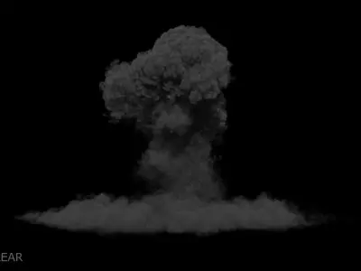 VDB Nuclear Explosion 3D Animations VFX 3D model