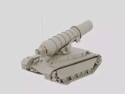Tracked Heavy Rocket Artillery Vehicle for 3D print 3D model