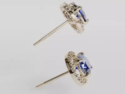 round earrings 3D print model