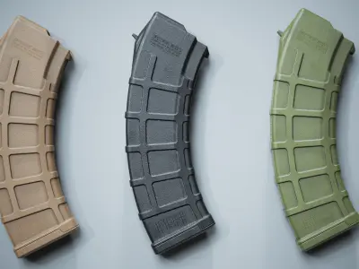 Magazine Magpul PMAG AK AKM Low-poly 3D model