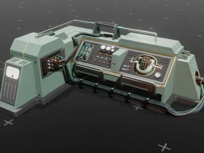 Dieselpunk Machinery Devices  3D model