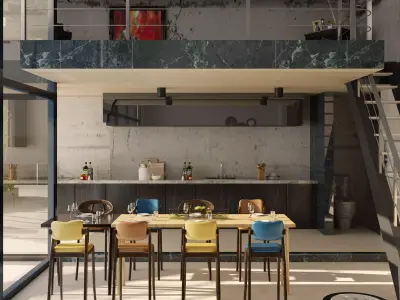 INDUSTRIAL INTERIOR SCENE 3D model purchase