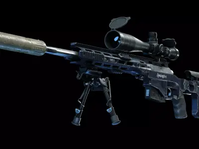 Remington M2010 rifle Low-poly 3D model