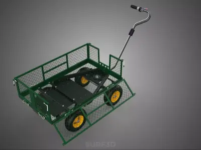 GARDEN AGRICULTURE FARM ELECTRIC CART WAGON TROLLEY WHEELBARROW 3D model