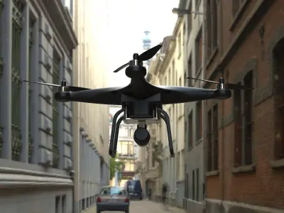 Quadcopter Drone 3D model shop