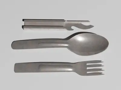 Mess kit for Army 3D Model Pack