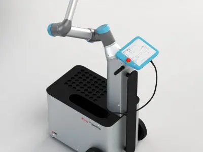 UR3 with ER5 Max Mobility And Flexibility Robot Cell 3D model