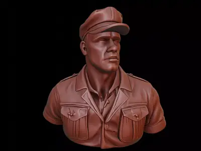 Truck Driver Bust 3D print model