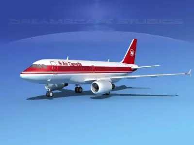 Airbus A319 Air Canada 1 3D model