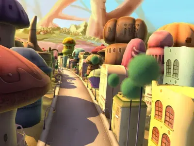 Cartoon City 02 3D model